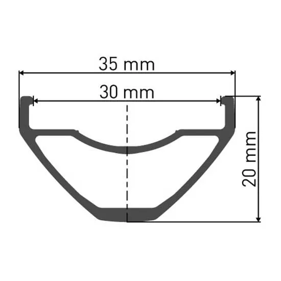 DT Swiss H 552 30 Mm Felg, Black, 29" 28H
