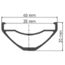 DT Swiss H 612 27.5´´ 35 Mm Std Vi Disc Tubeless Mtb-felg