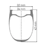 DT Swiss Hgc 1400 Spline 24 Cl Disc Tubeless Forhjul For Landeveissykkel, Black, 12 x 100mm