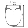 DT Swiss Hgc 1400 Spline 42 650b Disc Tubeless Gravel Forhjul, Black, 12 x 100mm