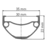 DT Swiss HU 1900 Spline 22 DB 29" Bakhjul