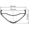 DT Swiss Hx 1700 Spline 35 27.5´´ Cl Disc Tubeless Terrengsykkel Forhjul, Black, 15 x 110mm