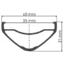 DT Swiss Hx 1700 Spline 35 29´´ Cl Disc Tubeless Forhjul, Black, 15 x 110mm