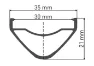 DT Swiss HX 1700 Spline LS Framhjul, Black, 15 x 110mm