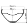 DT Swiss M 502 29´´ 30 Db Vi Disc Tubeless Mtb Felg