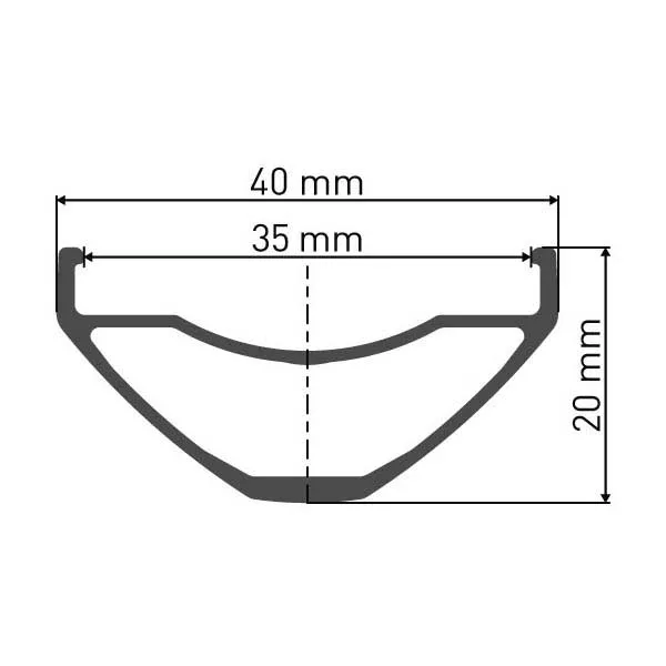 DT Swiss M 542 584-35 Mm Felg, Black, 650B-27.5" 28H