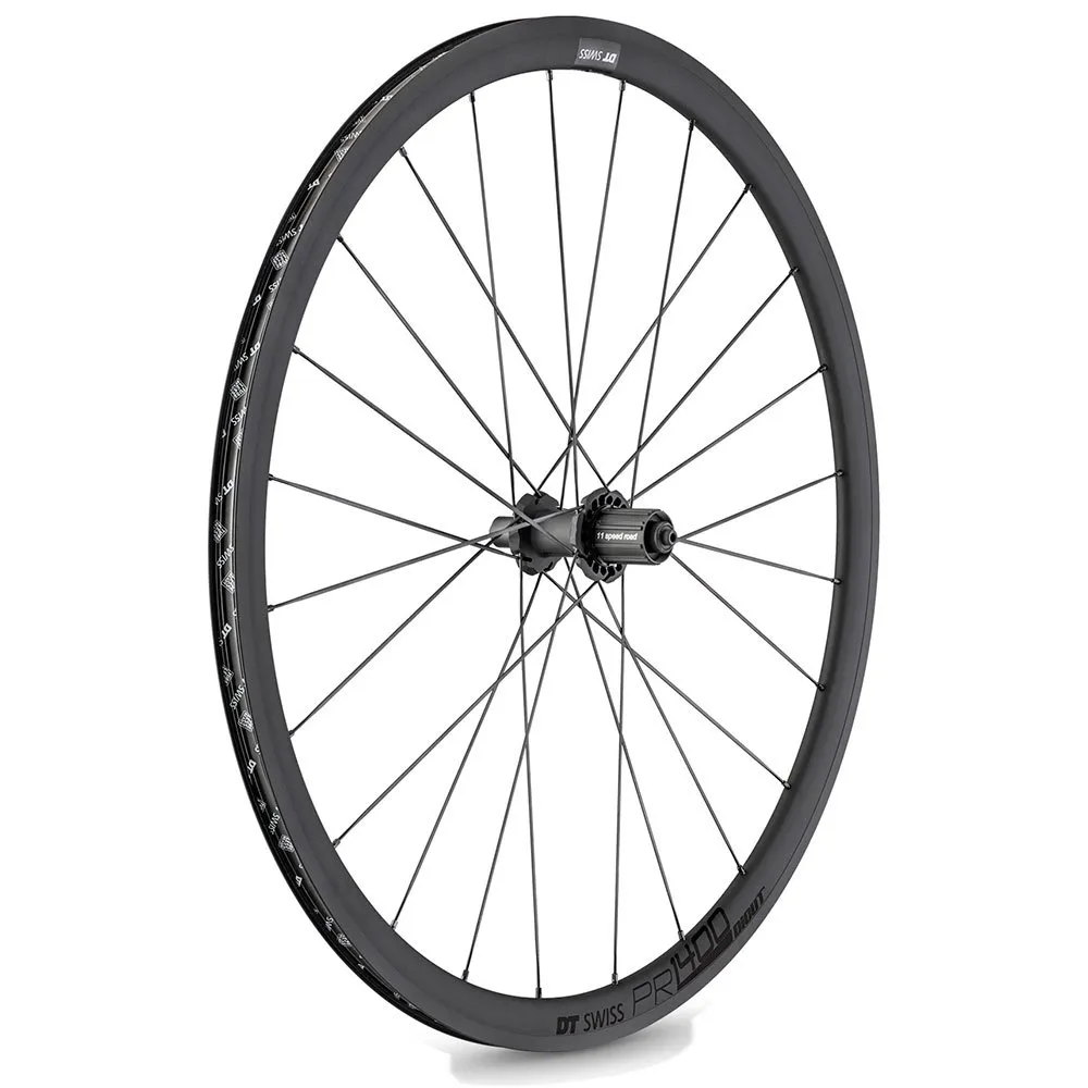 DT Swiss Pr 1400 Dicut 32 Tubeless Landeveissykkelens Bakhjul Refurbished, Black, 5 x 130mm