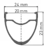 DT Swiss PR 1600 Spline 23 DB Bakhjul