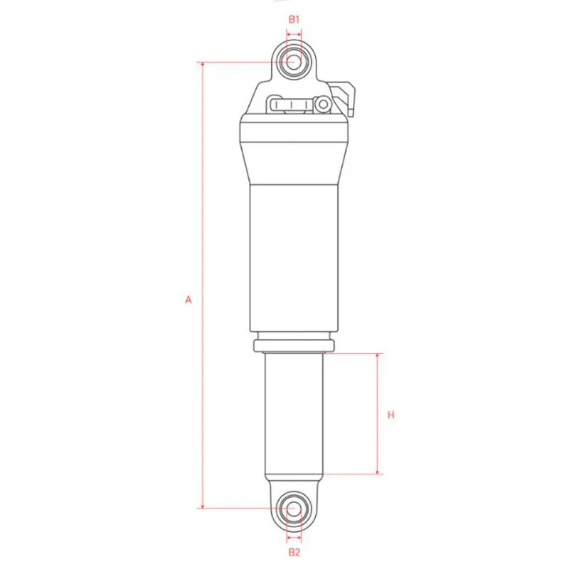 DT Swiss R 232 One Trunnion Mount Støtdemper, Black, 55mm, 185mm
