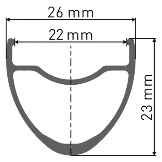 DT Swiss R 500 23 Mm Std Vi Disc Tubeless Landeveissykkel Felg