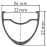 DT Swiss R 500 23 Mm Std Vi Disc Tubeless Landeveissykkel Felg