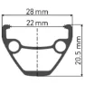 DT Swiss U 533 Tubeless 22mm 29" Felg
