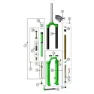 DVO Suspension Diamond D2 Gaffeltetningssett, Black, 35mm
