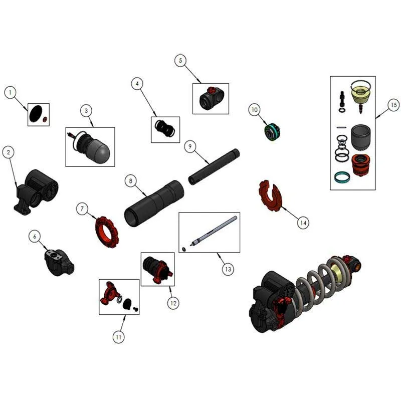 DVO Suspension Jade X-wp Ref 15 Tetningssett, Black, One Size