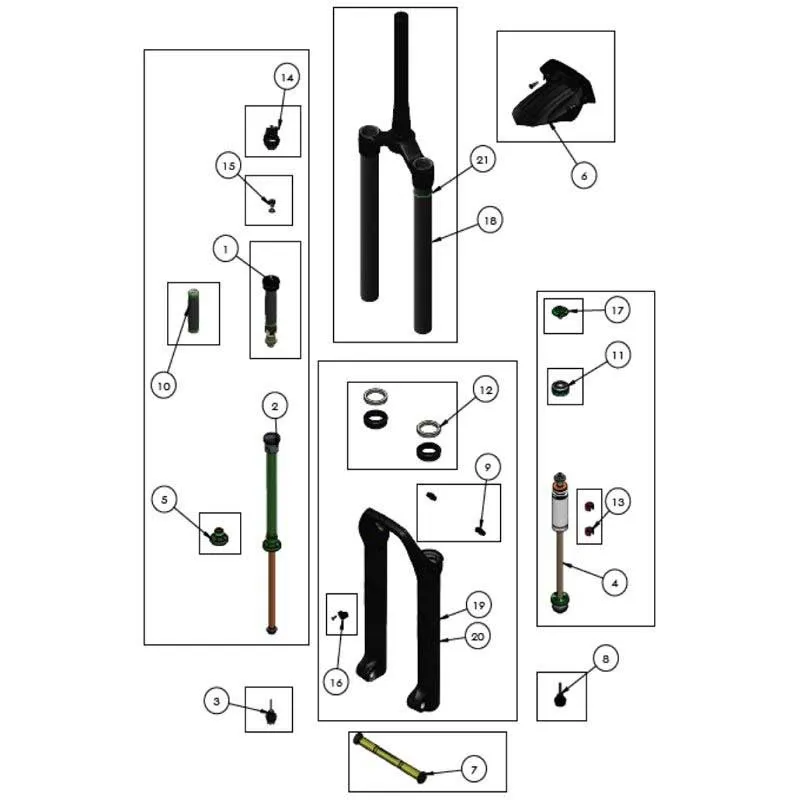 DVO Suspension Onyx Sc N11 Air Stempelsett, Black, One Size DVO Suspension Onyx Sc N11 Air Stempelsett, Black, One Size