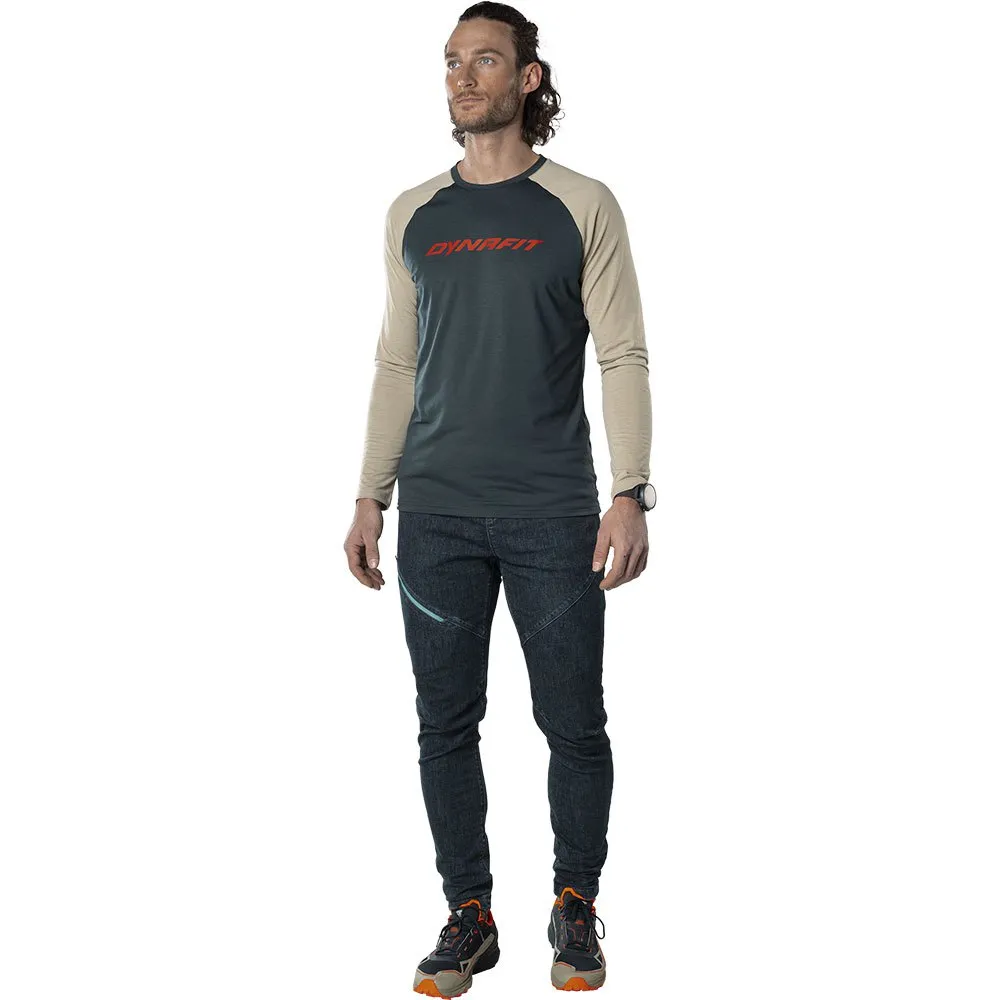 Dynafit 44401 Langarmet T-skjorte, Blueberry / rock khaki Dynafit 44401 Langarmet T-skjorte, Blueberry / rock khaki
