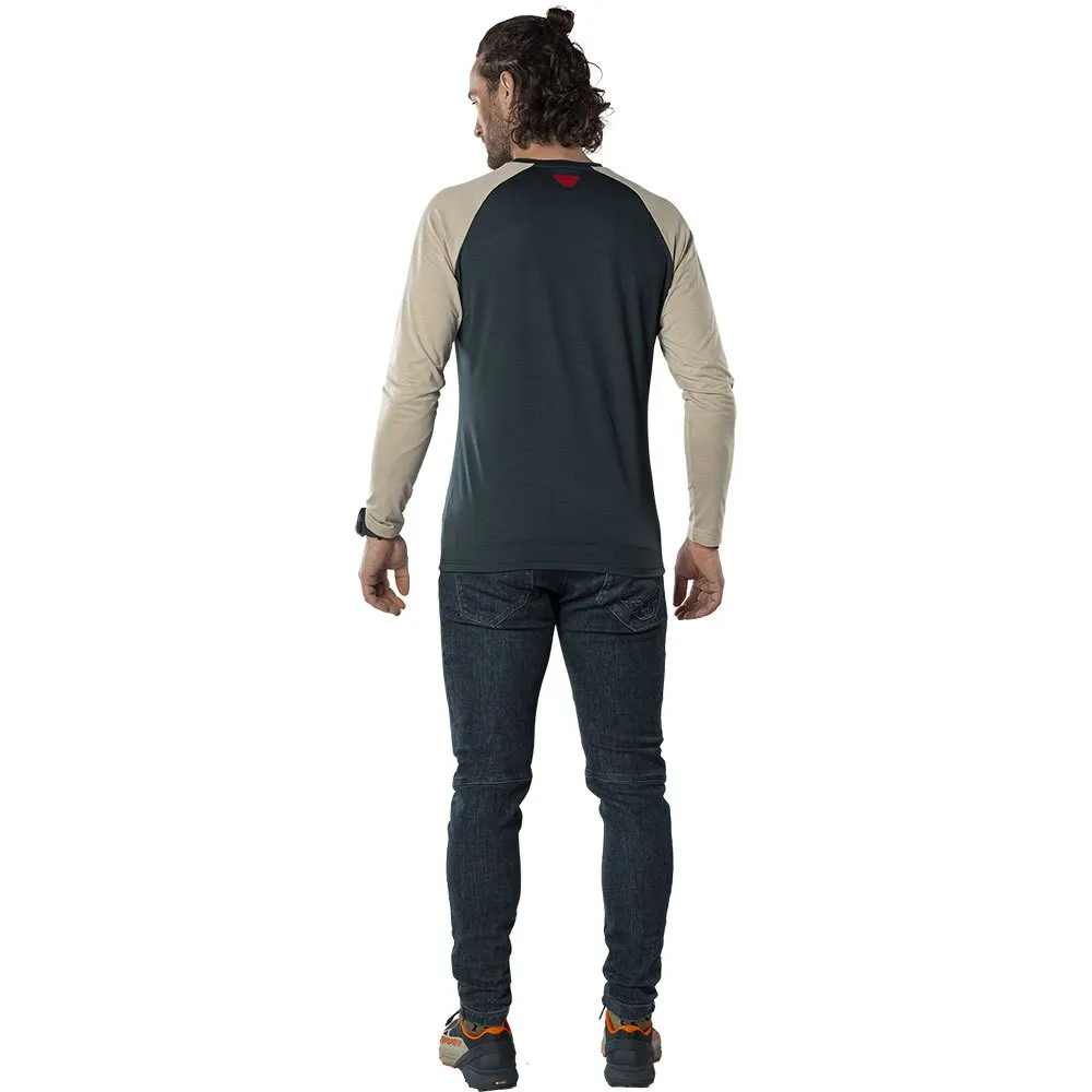 Dynafit 44401 Langarmet T-skjorte, Blueberry / rock khaki Dynafit 44401 Langarmet T-skjorte, Blueberry / rock khaki