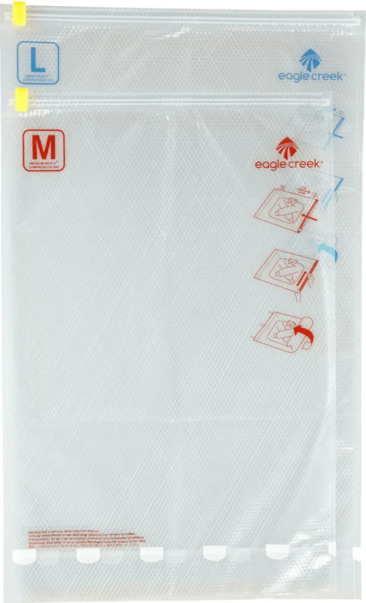 Eagle Creek Pack-It Compression Sack Set, Transparent Eagle Creek Pack-It Compression Sack Set, Transparent
