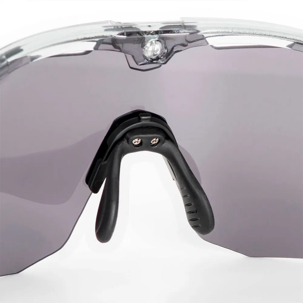 Eassun Giant Solbriller, Light grey / glossy black, Smokes/CAT2