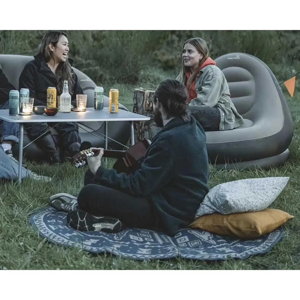 Easy Camp Bilberry Round Teppe, Grey, 150cm Easy Camp Bilberry Round Teppe, Grey, 150cm