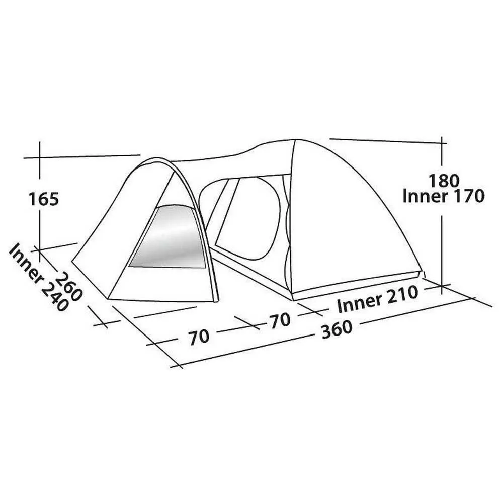 Easy Camp Blazar 400 Telt, Steel blue, 4 Steder