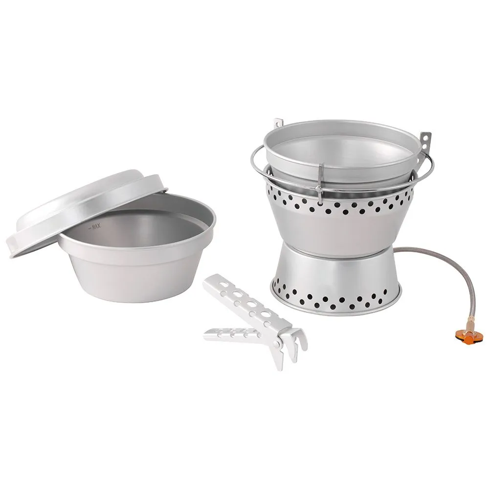 Easy Camp Stormbatteri + Gasskomfyr, Silver, One Size Easy Camp Stormbatteri + Gasskomfyr, Silver, One Size