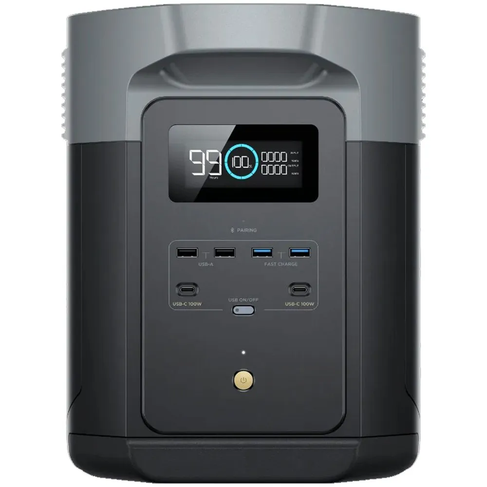 Ecoflow Delta 2 Max 2048wh Kraftverk Refurbished, Black, One Size