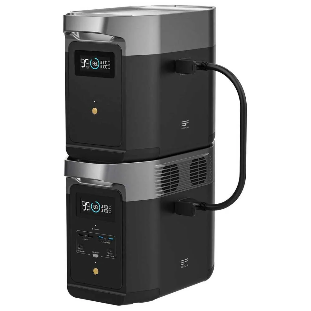 Ecoflow Delta 2 Max 2048wh Solcellepanelbatteri Refurbished, Grey, One Size