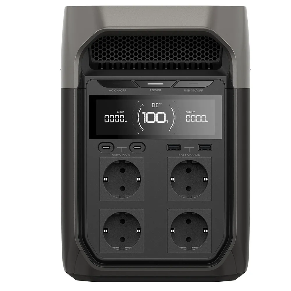 Ecoflow Delta 3 Bærbar Kraftstasjon, Grey, One Size Ecoflow Delta 3 Bærbar Kraftstasjon, Grey, One Size