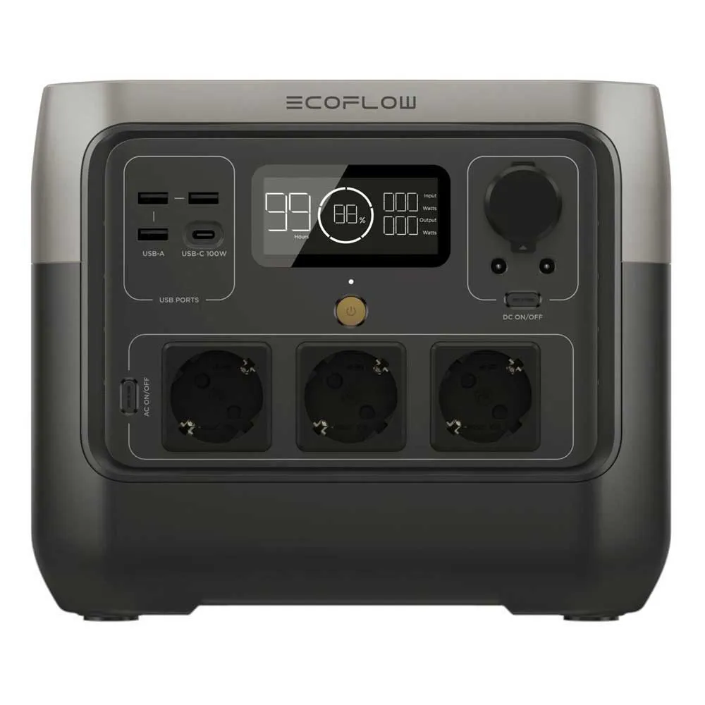 Ecoflow River 2 Pro Bærbar Kraftstasjon, Black, One Size Ecoflow River 2 Pro Bærbar Kraftstasjon, Black, One Size