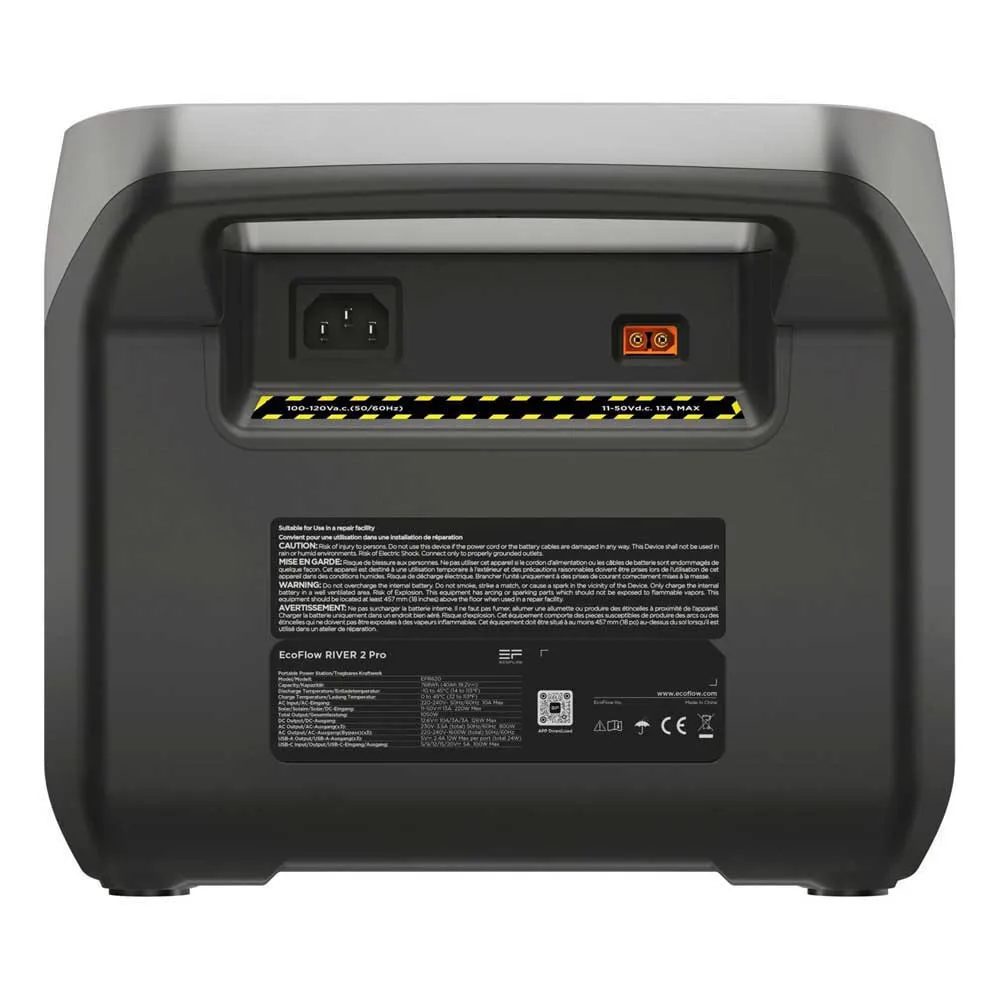 Ecoflow River 2 Pro Bærbar Kraftstasjon, Black, One Size Ecoflow River 2 Pro Bærbar Kraftstasjon, Black, One Size