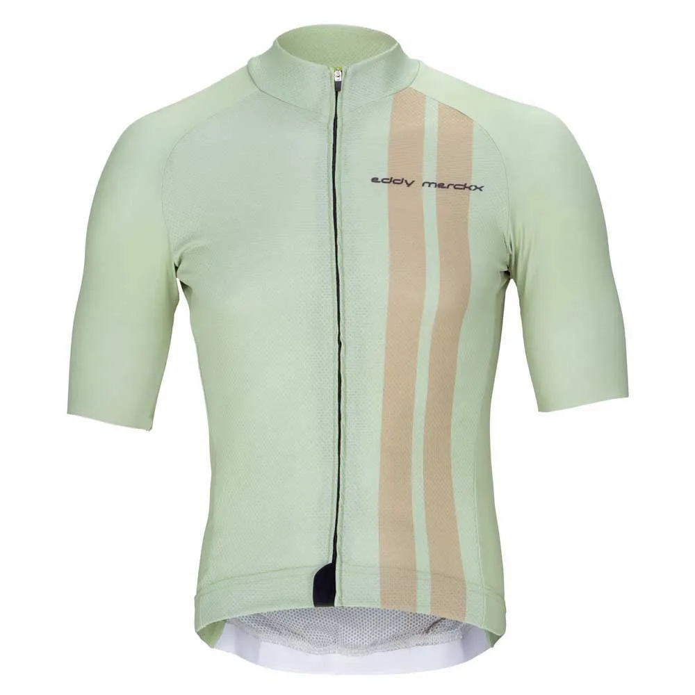 Eddy Merckx Sisemcemc023 Kortarmet T-skjorte, Mint / beige, S