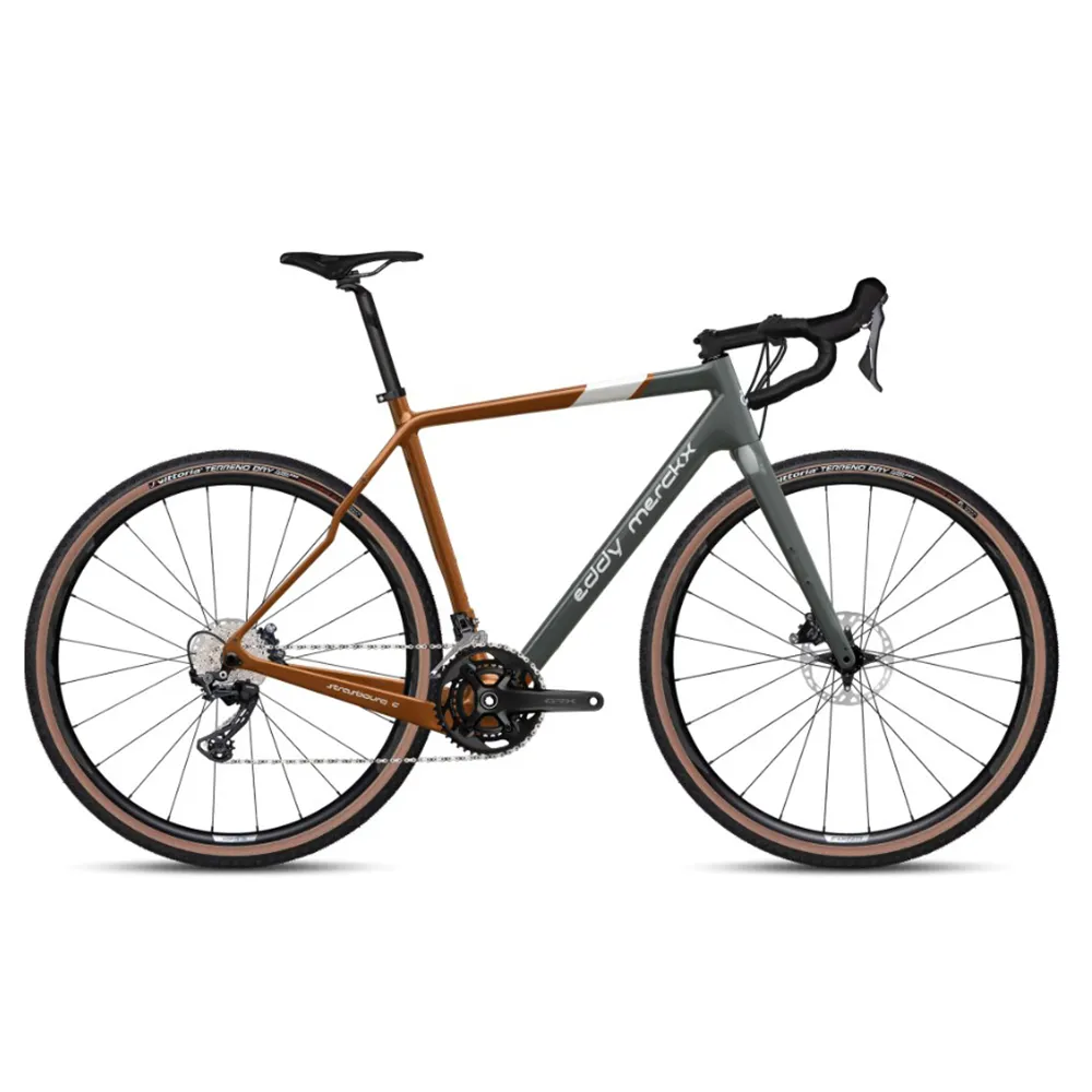 Eddy Merckx Strasbourg C Grx800 2024 Grussykkel, Dove grey / molteni brown / white, Gravel sykkel Eddy Merckx Strasbourg C Grx800 2024 Grussykkel, Dove grey / molteni brown / white, Gravel sykkel