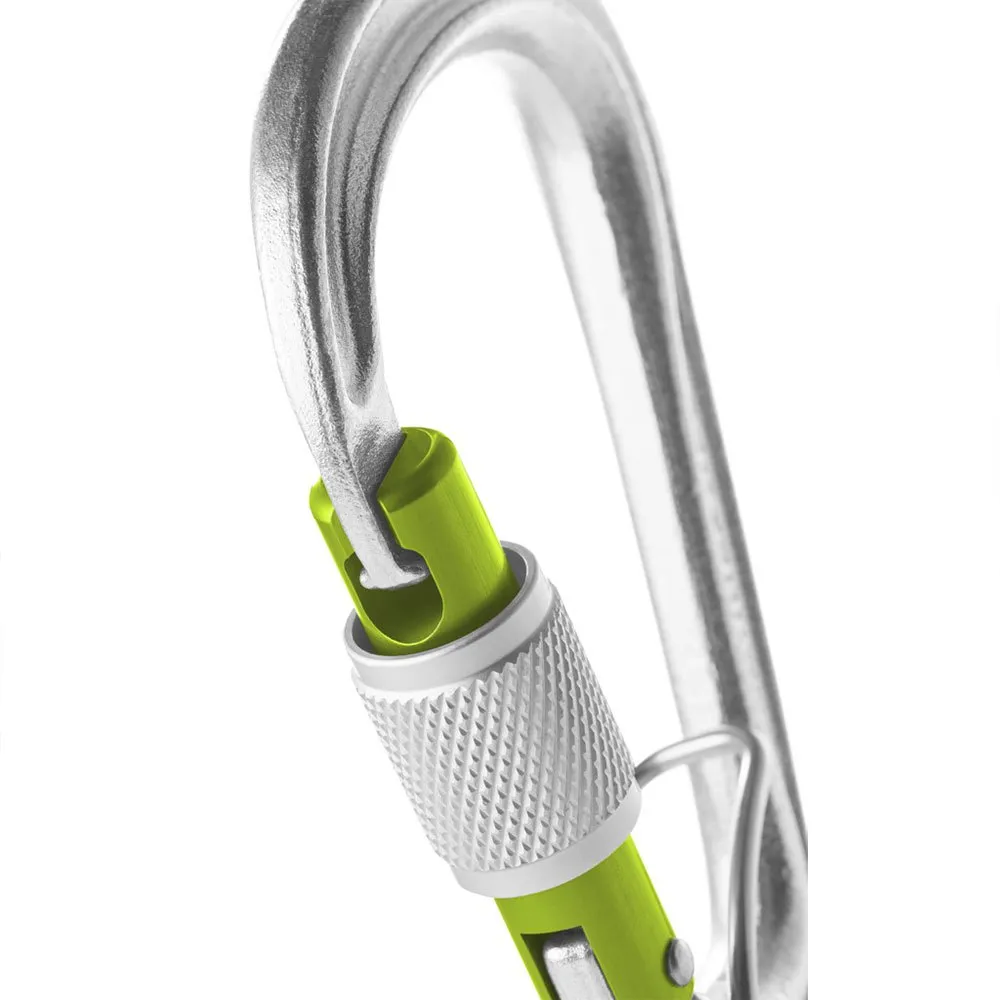 Edelrid Hms Bruce Steel Screw Fg Karabinkrok, Silver, One Size