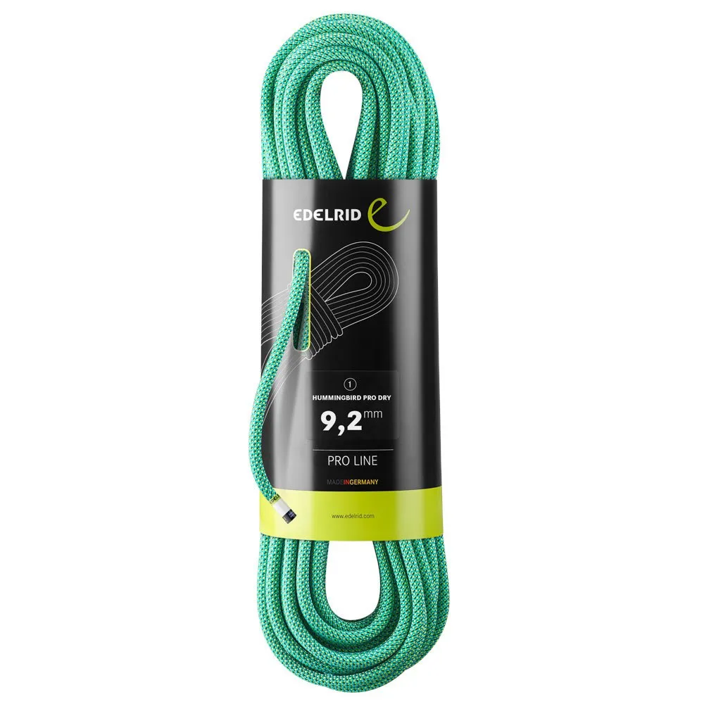 Edelrid Hummingbird Pro Dry 9.2 Mm Tau, Icemint / citrus, 30m Edelrid Hummingbird Pro Dry 9.2 Mm Tau, Icemint / citrus, 30m