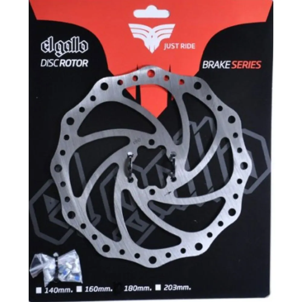 El Gallo Flow Disc Bremsekive, Steel, 180mm