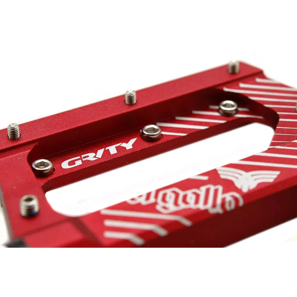 El Gallo Grvty Sykkelpedaler, Red anodized, One Size El Gallo Grvty Sykkelpedaler, Red anodized, One Size