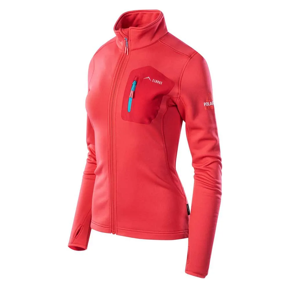 Elbrus Emino Polartec Genser Med Hel Glidelås, Hibiscus / ski patrol / blue bird Elbrus Emino Polartec Genser Med Hel Glidelås, Hibiscus / ski patrol / blue bird