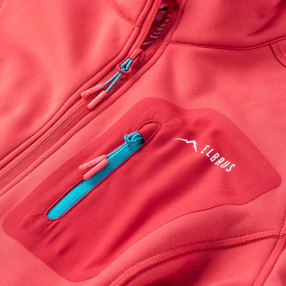 Elbrus Emino Polartec Genser Med Hel Glidelås, Hibiscus / ski patrol / blue bird Elbrus Emino Polartec Genser Med Hel Glidelås, Hibiscus / ski patrol / blue bird