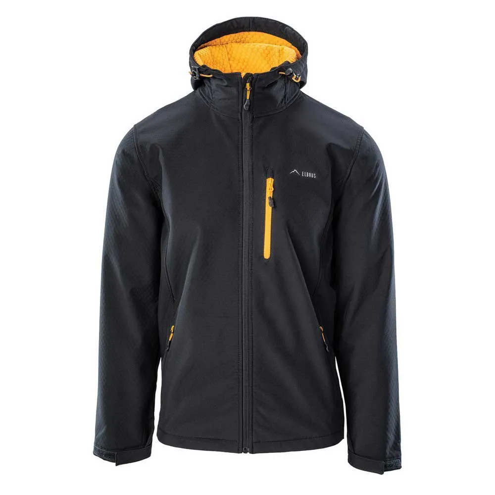 Elbrus Ihar Softshelljakke, Black beauty / saffron
