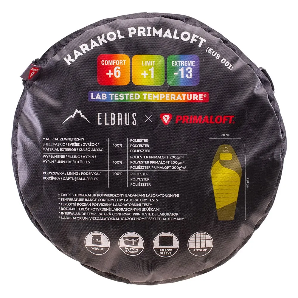 Elbrus Karakol Primaloft Sovepose, Woodbine / citronelle, Right Zipper Elbrus Karakol Primaloft Sovepose, Woodbine / citronelle, Right Zipper