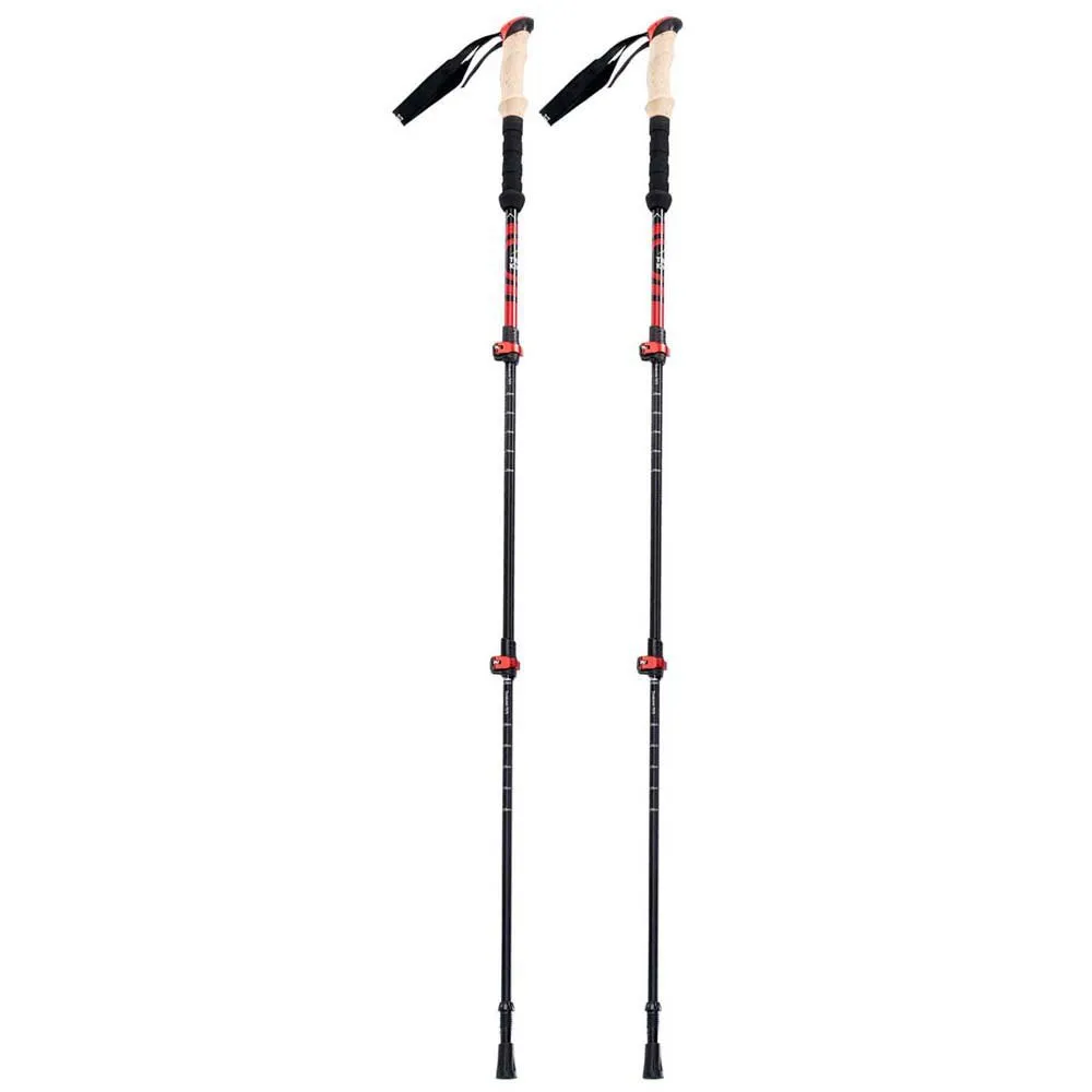 Elbrus Katmandu Spaserstokker, Red / black, 62-135cm Elbrus Katmandu Spaserstokker, Red / black, 62-135cm