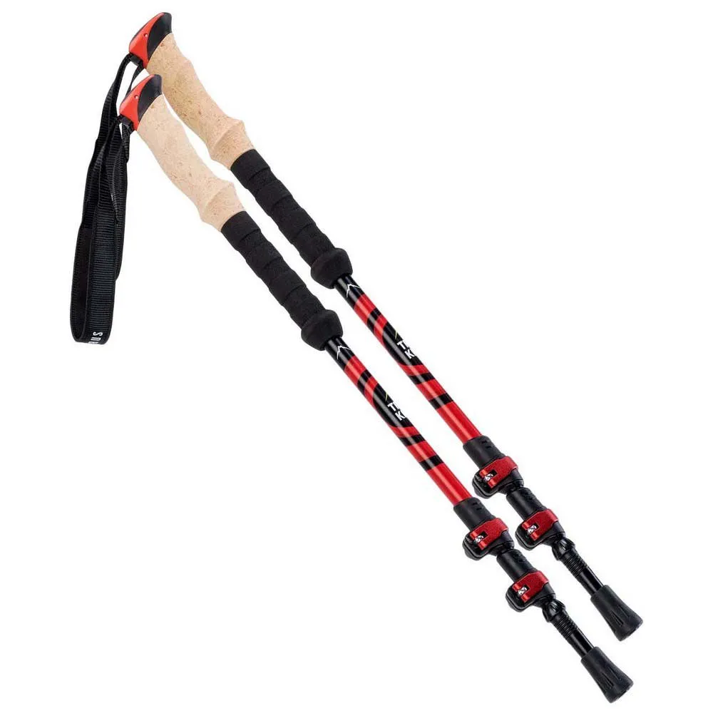 Elbrus Katmandu Spaserstokker, Red / black, 62-135cm Elbrus Katmandu Spaserstokker, Red / black, 62-135cm