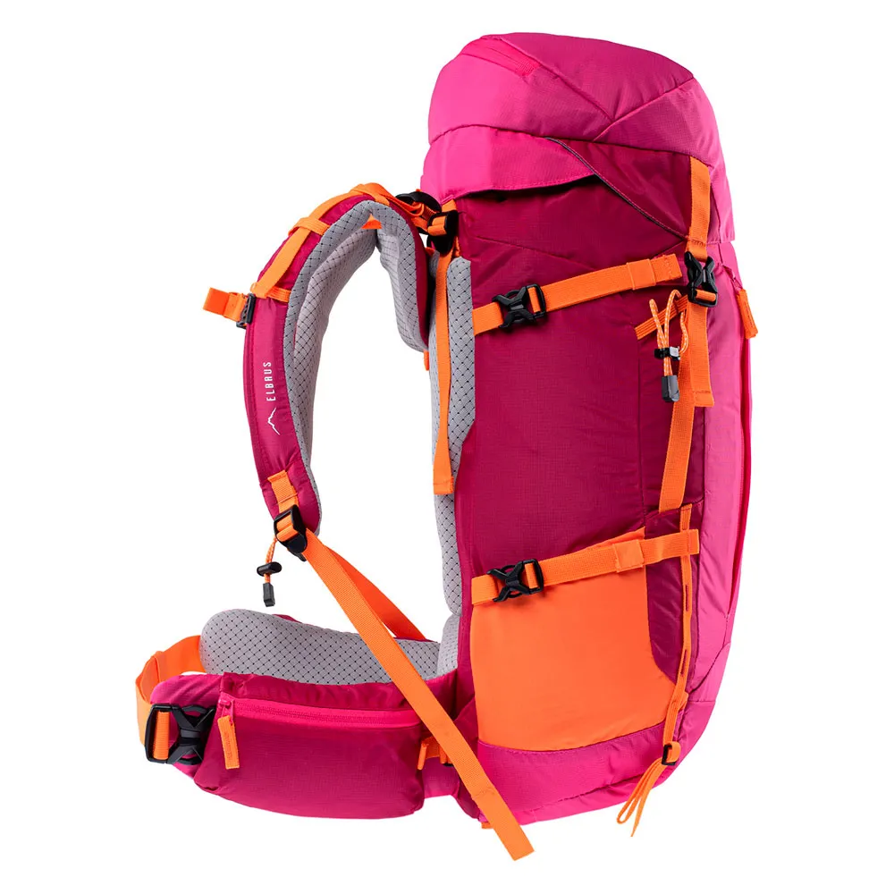 Elbrus Montana 45l Sekk, Pink peacock / granita / bright marigold