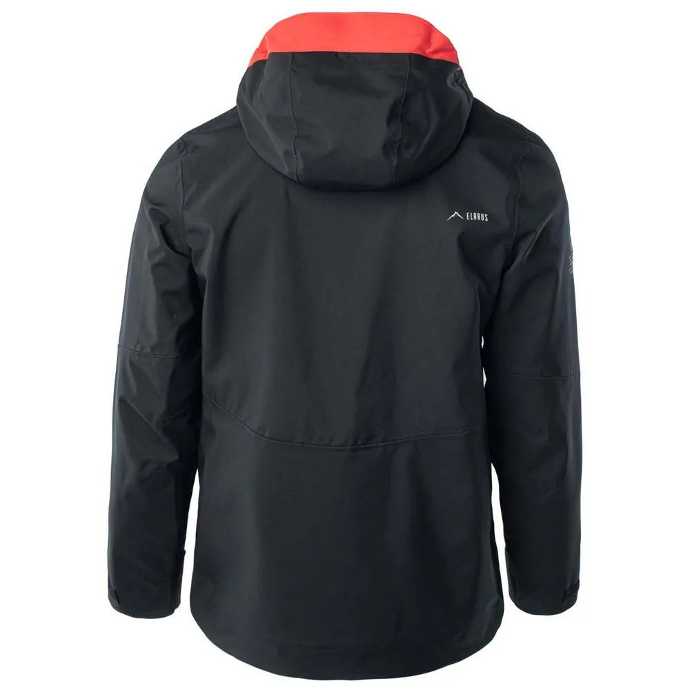 Elbrus Montoni Softshelljakke, Black / flame scarlet