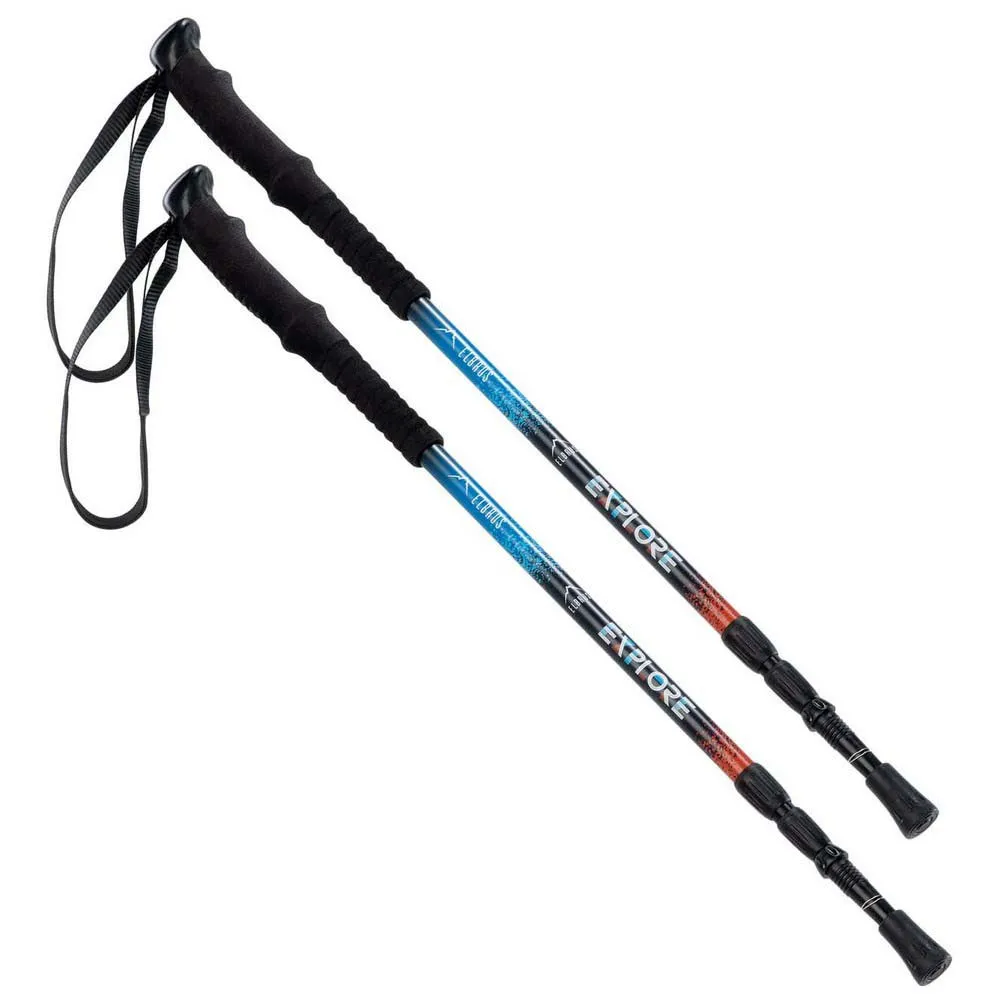 Elbrus Pokara Spaserstokker, Blue / orange, 62-135cm Elbrus Pokara Spaserstokker, Blue / orange, 62-135cm