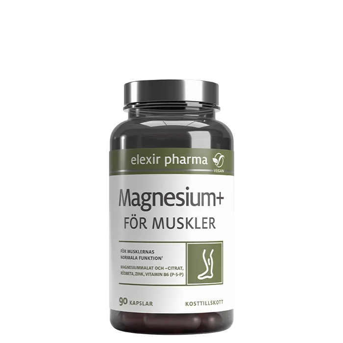 Elexir Pharma Magnesium+ for muskler, 90 kapsler Elexir Pharma Magnesium+ for muskler, 90 kapsler