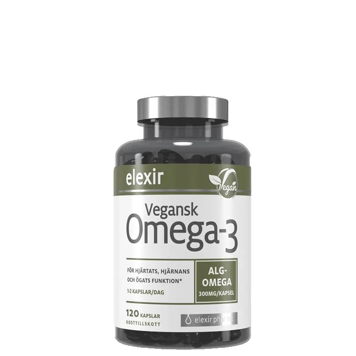 Elexir Pharma Vegansk Omega-3 120 kapsler