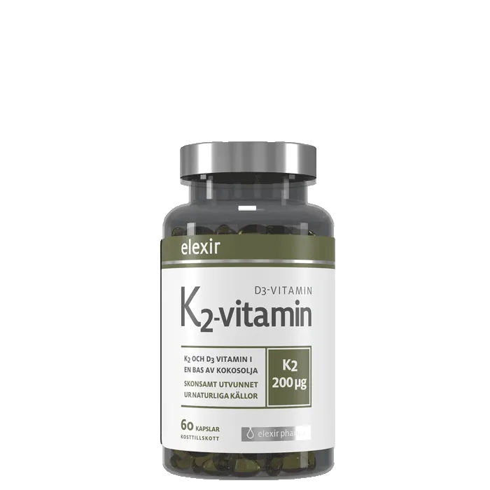 Elexir Pharma Vitamin K2+D3 200 mcg 60 kapsler