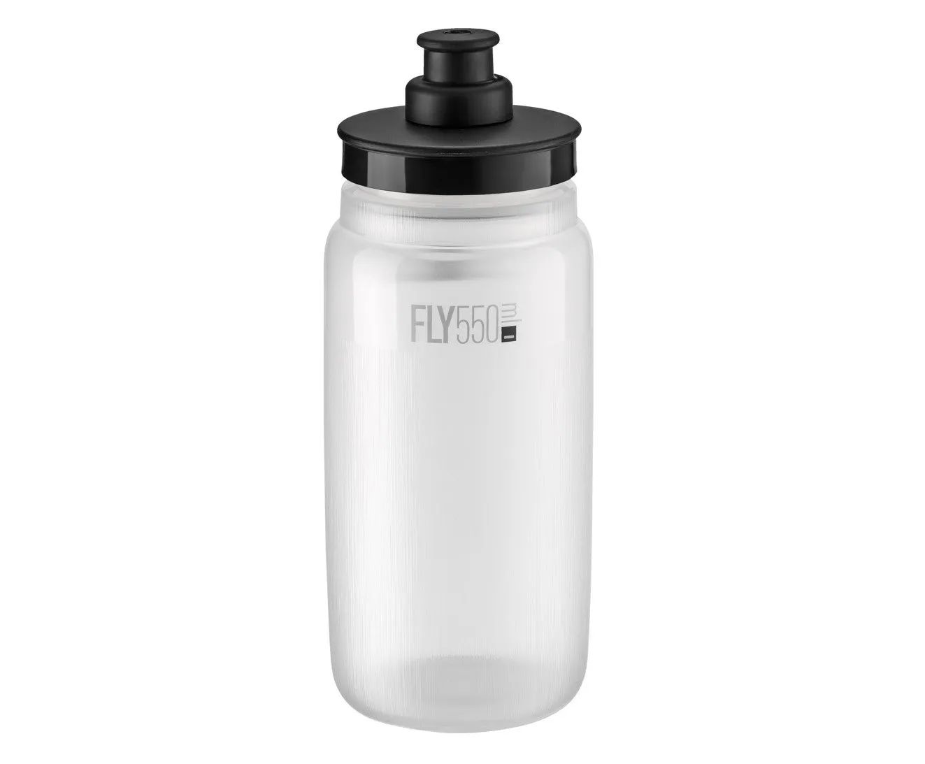 Elite Fly Tex 550ml Drikkeflaske, Klar/svart